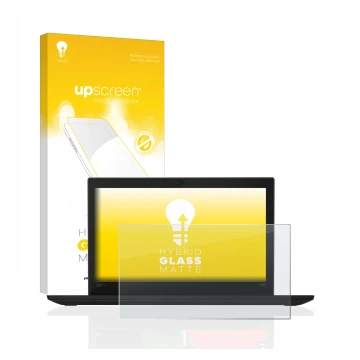 Face avant d’un emballage produit avec le logo de la marque upscreen. À côté, l’appareil Lenovo Thinkpad X280 est représenté a