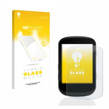 Face avant d’un emballage produit avec le logo de la marque upscreen. À côté, l’appareil Garmin Edge 530 est représenté avec l