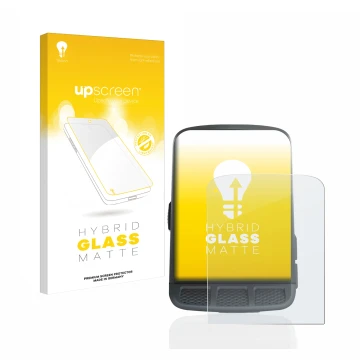 Face avant d’un emballage produit avec le logo de la marque upscreen. À côté, l’appareil Wahoo Elemnt Roam est représenté avec