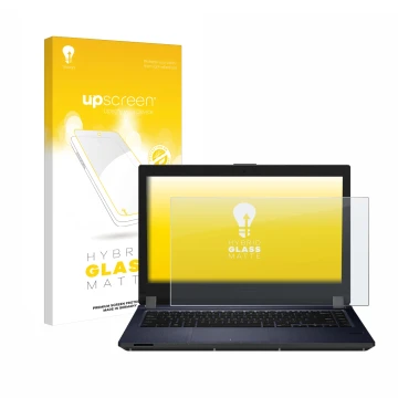 Face avant d’un emballage produit avec le logo de la marque upscreen. À côté, l’appareil ASUS AsusPro P1440 est représenté ave