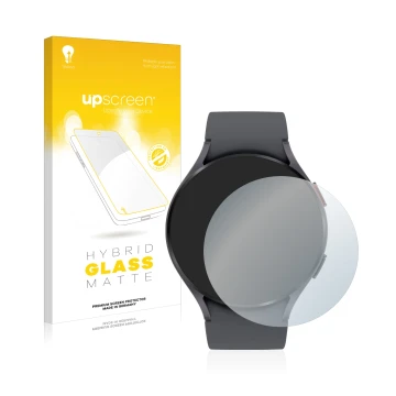 Face avant d’un emballage produit avec le logo de la marque upscreen. À côté, l’appareil Garmin Fenix 6S Pro est représenté av