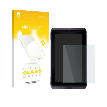 Face avant d’un emballage produit avec le logo de la marque upscreen. À côté, l’appareil Atomos Shogun 7 est représenté avec l