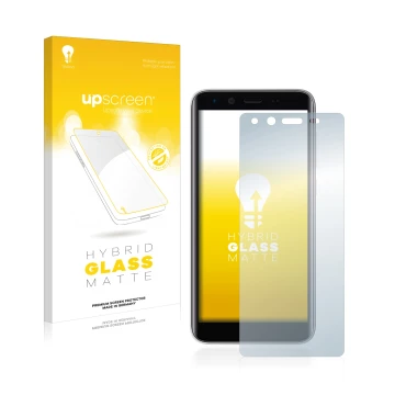 Face avant d’un emballage produit avec le logo de la marque upscreen. À côté, l’appareil Emporia Smart 3 mini est représenté a