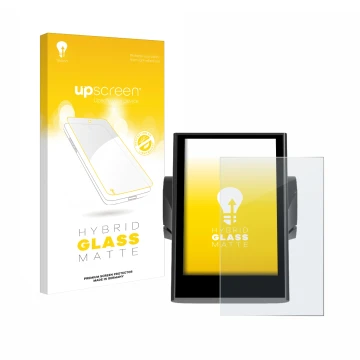 Face avant d’un emballage produit avec le logo de la marque upscreen. À côté, l’appareil Bafang DP C18 est représenté avec la 