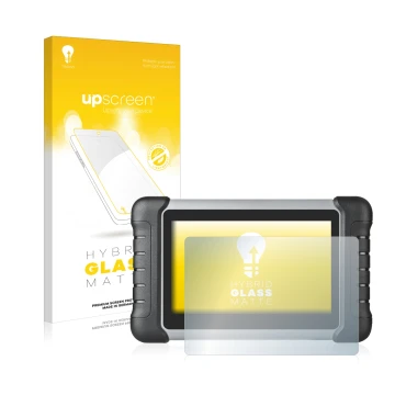 Face avant d’un emballage produit avec le logo de la marque upscreen. À côté, l’appareil Autel MaxiCOM MK808 est représenté av