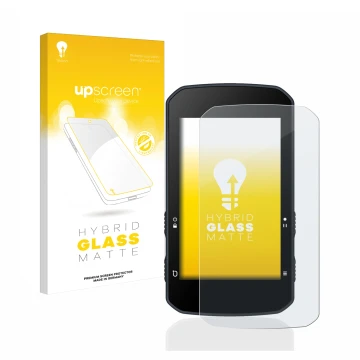 Face avant d’un emballage produit avec le logo de la marque upscreen. À côté, l’appareil Bryton Rider 750 est représenté avec 