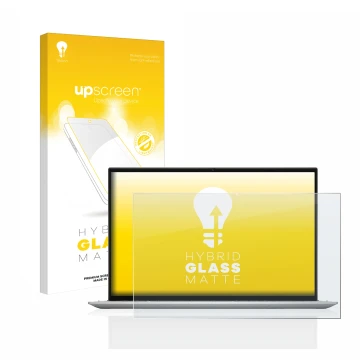 Face avant d’un emballage produit avec le logo de la marque upscreen. À côté, l’appareil Dell Inspiron 17 7706 2-in-1 est repr