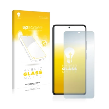 Face avant d’un emballage produit avec le logo de la marque upscreen. À côté, l’appareil Xiaomi Redmi Note 10S est représenté 