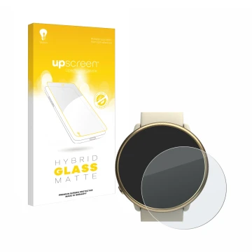 Face avant d’un emballage produit avec le logo de la marque upscreen. À côté, l’appareil Polar Ignite 2 est représenté avec la