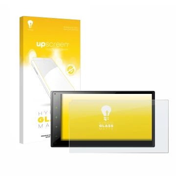 Face avant d’un emballage produit avec le logo de la marque upscreen. À côté, l’appareil Pioneer SPH-DA160DAB est représenté a