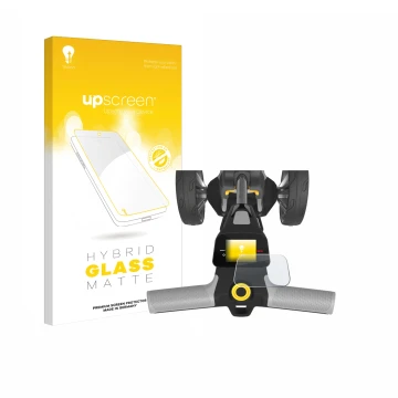 Face avant d’un emballage produit avec le logo de la marque upscreen. À côté, l’appareil PowaKaddy CT6 GPS est représenté avec