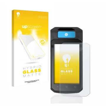 Face avant d’un emballage produit avec le logo de la marque upscreen. À côté, l’appareil Accu-Chek Insight mit DBLG1 est repré