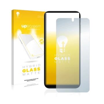 Face avant d’un emballage produit avec le logo de la marque upscreen. À côté, l’appareil Motorola Moto G31 est représenté avec