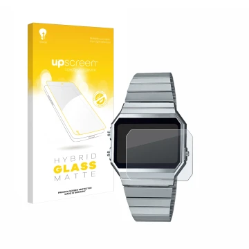 Face avant d’un emballage produit avec le logo de la marque upscreen. À côté, l’appareil Casio A700WE est représenté avec la p