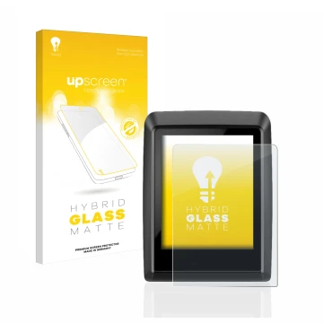 Face avant d’un emballage produit avec le logo de la marque upscreen. À côté, l’appareil Bosch Kiox 300 est représenté avec la