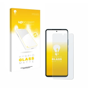 Face avant d’un emballage produit avec le logo de la marque upscreen. À côté, l’appareil Xiaomi Redmi Note 11 est représenté a