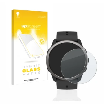 Face avant d’un emballage produit avec le logo de la marque upscreen. À côté, l’appareil Suunto 5 Peak est représenté avec la 