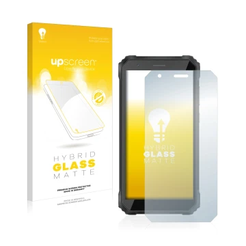 Face avant d’un emballage produit avec le logo de la marque upscreen. À côté, l’appareil Blackview Oscal S60 Pro est représent