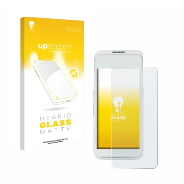 Face avant d’un emballage produit avec le logo de la marque upscreen. À côté, l’appareil Pax A920 Pro est représenté avec la p