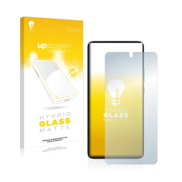 Face avant d’un emballage produit avec le logo de la marque upscreen. À côté, l’appareil Motorola Edge 30 est représenté avec 
