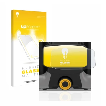 Face avant d’un emballage produit avec le logo de la marque upscreen. À côté, l’appareil PowaKaddy CT8 est représenté avec la 