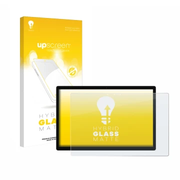Face avant d’un emballage produit avec le logo de la marque upscreen. À côté, l’appareil Xiaomi Book S 12.4