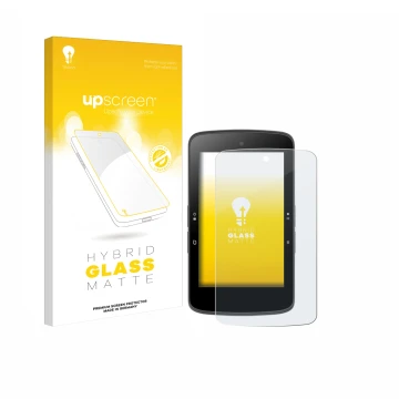 Face avant d’un emballage produit avec le logo de la marque upscreen. À côté, l’appareil Bryton Rider S800 est représenté avec