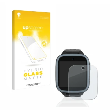 Face avant d’un emballage produit avec le logo de la marque upscreen. À côté, l’appareil Xplora XGO3 (1ère Gen.) est représent