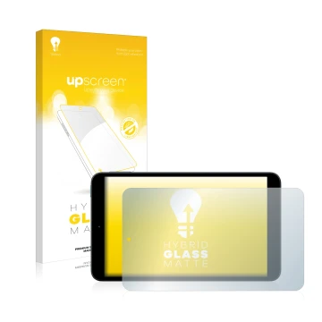 Face avant d’un emballage produit avec le logo de la marque upscreen. À côté, l’appareil Nokia T10 est représenté avec la prot