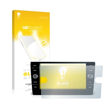 Face avant d’un emballage produit avec le logo de la marque upscreen. À côté, l’appareil Volkswagen T-Roc R Line 2022 Discover