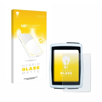 Face avant d’un emballage produit avec le logo de la marque upscreen. À côté, l’appareil Sigma BC 12.0 WL est représenté avec 