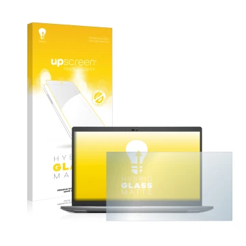 Face avant d’un emballage produit avec le logo de la marque upscreen. À côté, l’appareil Dell Precision 3570 est représenté av