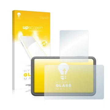 Face avant d’un emballage produit avec le logo de la marque upscreen. À côté, l’appareil DJI Osmo Action 3 est représenté avec