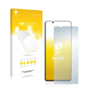 Face avant d’un emballage produit avec le logo de la marque upscreen. À côté, l’appareil Sony Xperia 5 IV est représenté avec 