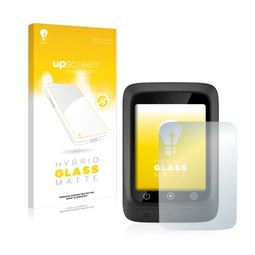 Face avant d’un emballage produit avec le logo de la marque upscreen. À côté, l’appareil CooSpo BC107 est représenté avec la p