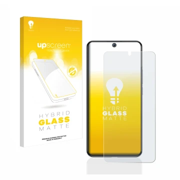 Face avant d’un emballage produit avec le logo de la marque upscreen. À côté, l’appareil Xiaomi 12T Pro est représenté avec la