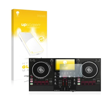 Face avant d’un emballage produit avec le logo de la marque upscreen. À côté, l’appareil Numark Mixstream Pro est représenté a