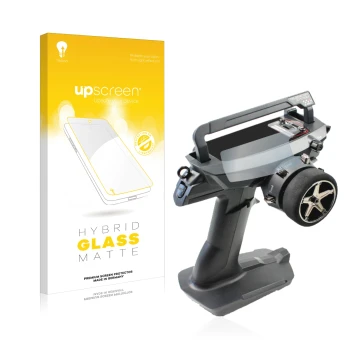 Face avant d’un emballage produit avec le logo de la marque upscreen. À côté, l’appareil Sanwa MT 44 / MT 5 est représenté ave