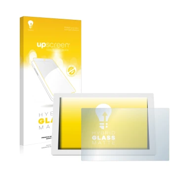 Face avant d’un emballage produit avec le logo de la marque upscreen. À côté, l’appareil WetterOnline Home 3 est représenté av