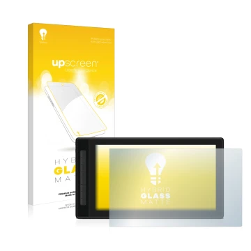 Face avant d’un emballage produit avec le logo de la marque upscreen. À côté, l’appareil Huion Kamvas Pro 16 (2.5K) est représ