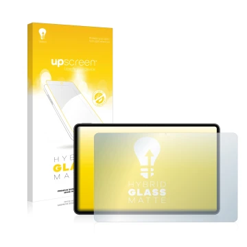 Face avant d’un emballage produit avec le logo de la marque upscreen. À côté, l’appareil Huawei MateBook E 2022 est représenté