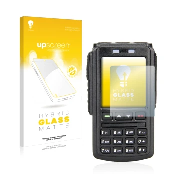 Face avant d’un emballage produit avec le logo de la marque upscreen. À côté, l’appareil AnyTone BT-01 est représenté avec la 