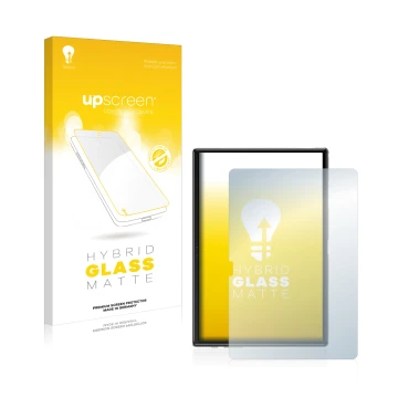 Face avant d’un emballage produit avec le logo de la marque upscreen. À côté, l’appareil Yestel T10 10