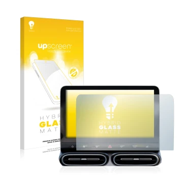 Face avant d’un emballage produit avec le logo de la marque upscreen. À côté, l’appareil Smart #1 Pro+ 12,8