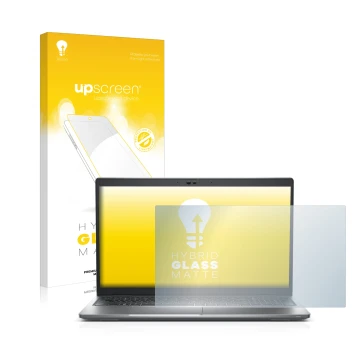 Face avant d’un emballage produit avec le logo de la marque upscreen. À côté, l’appareil Dell Latitude 5530 est représenté ave