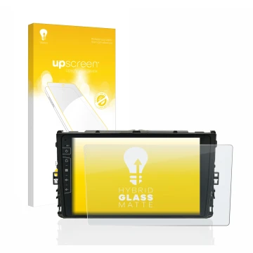 Face avant d’un emballage produit avec le logo de la marque upscreen. À côté, l’appareil Dynavin D8-DF63 10.1