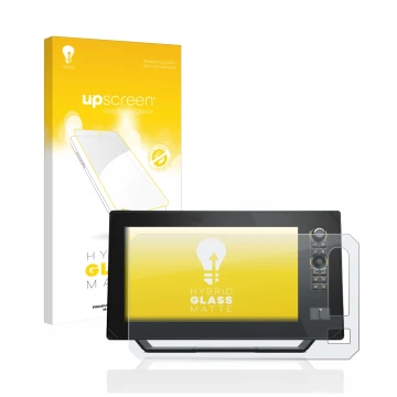 Face avant d’un emballage produit avec le logo de la marque upscreen. À côté, l’appareil Humminbird Apex 13 MEGA SI+ est repré