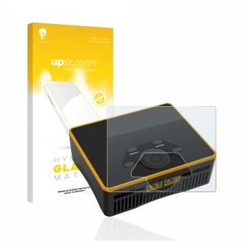 Face avant d’un emballage produit avec le logo de la marque upscreen. À côté, l’appareil Junsi iCharger DX6 est représenté ave