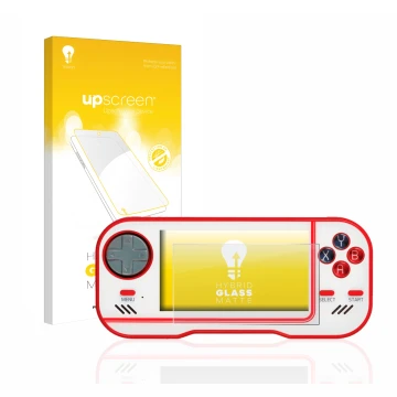 Face avant d’un emballage produit avec le logo de la marque upscreen. À côté, l’appareil Blaze Evercade est représenté avec la