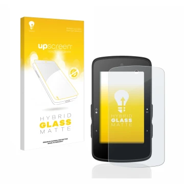 Face avant d’un emballage produit avec le logo de la marque upscreen. À côté, l’appareil Bryton Rider 750 SE est représenté av